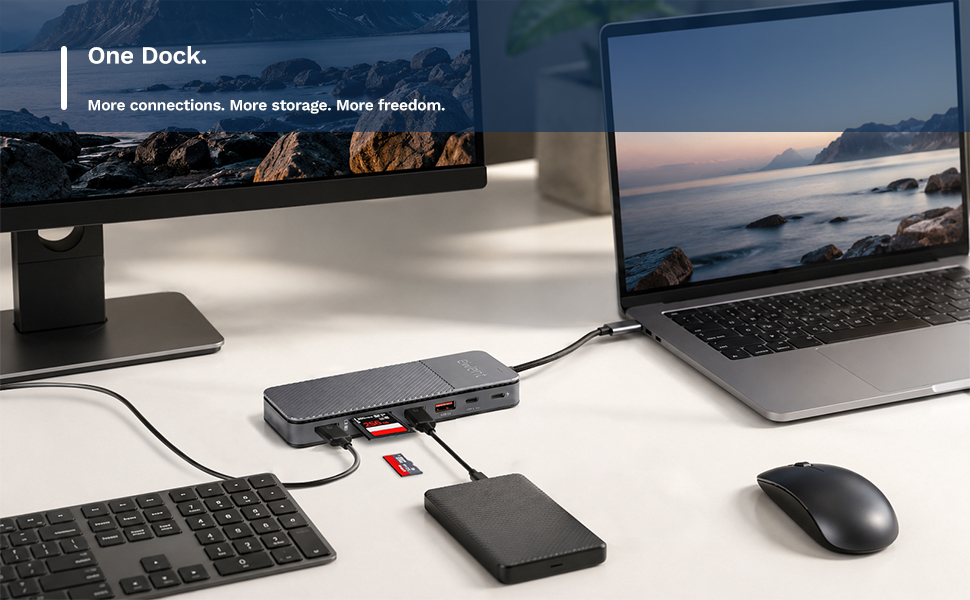 Ewent EW1156 laptop dock/port replicator Wired USB 3.2 Gen 1 (3.1 Gen 1) Type-C Aluminium – image 9