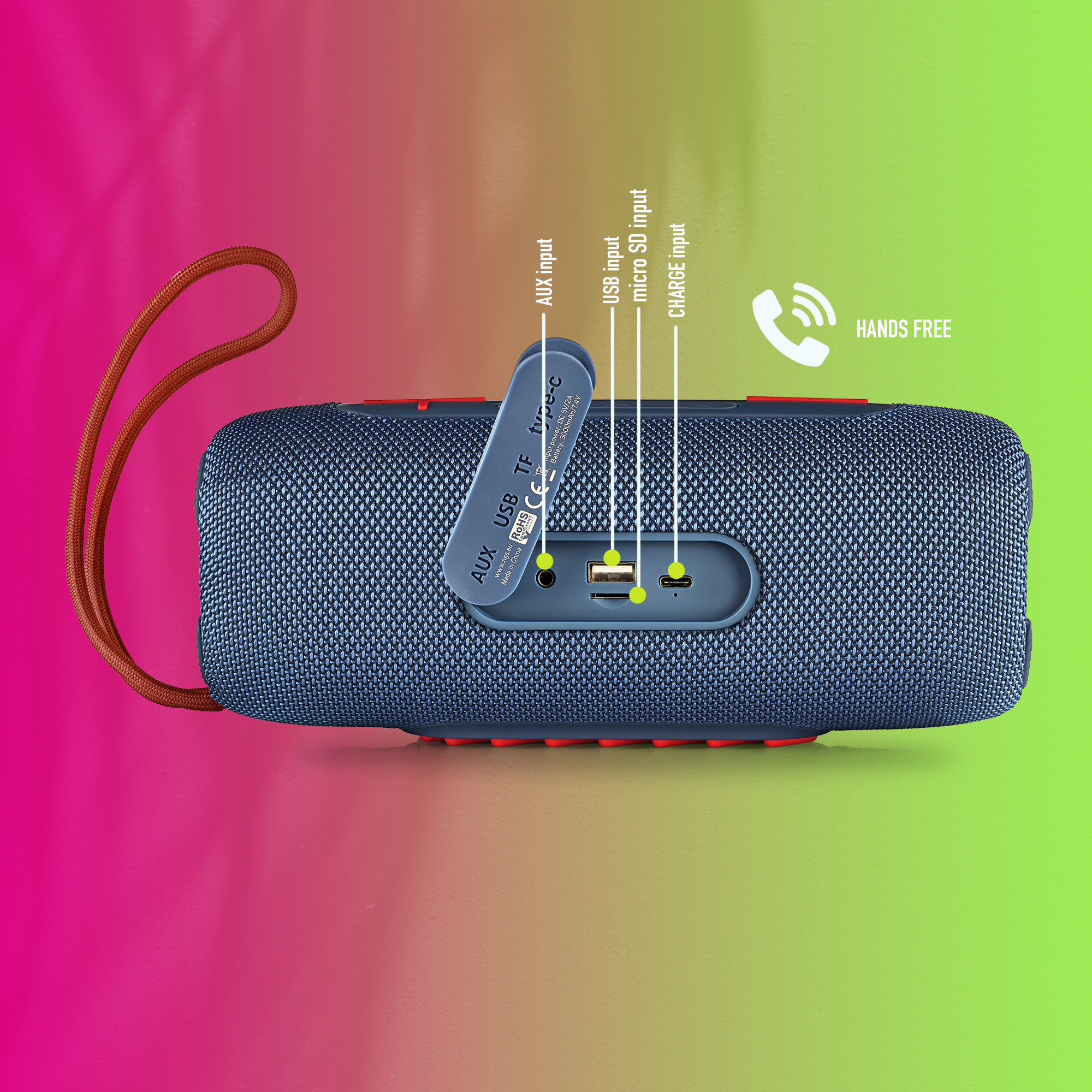 NGS Roller Nitro 3 Stereo portable speaker Blue 30 W image 9