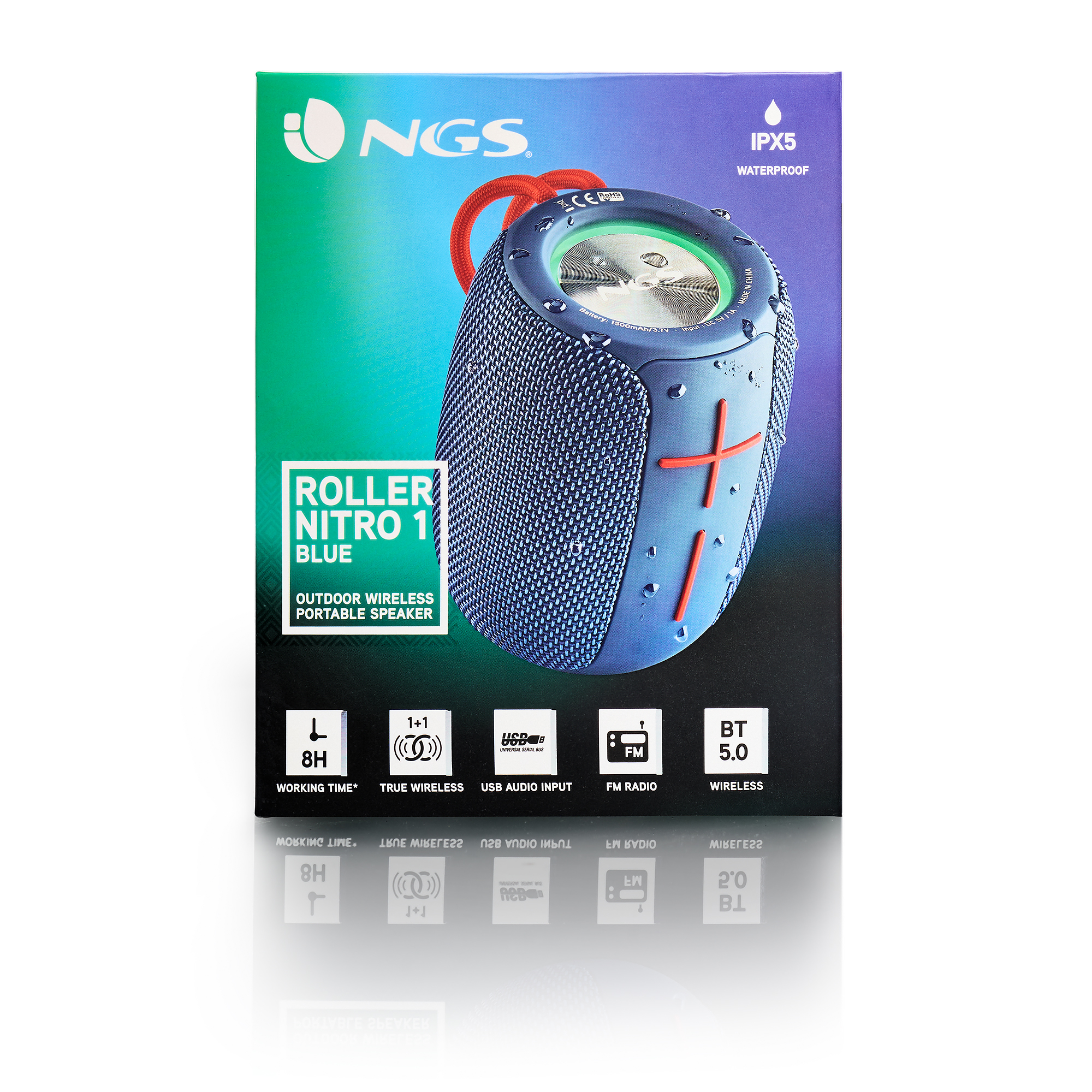 NGS Roller Nitro 1 Stereo portable speaker Blue 10 W image 3
