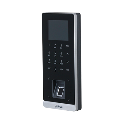 Control de Acceso Dahua ASI2212H-W  - 2.4" - Teclado - Lector de Huellas - Lector de Tarjetas - Negro - DHI-ASI2212H-W