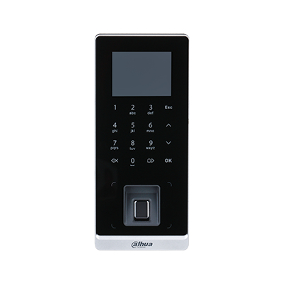 DHI-ASI2212H-W DAHUA ASI2212HW Control de Acceso Exterior IP65/ 3000 Huellas/ 30000 Tarjetas Mifare y Passwords/ 150000 Eventos/ Diseño Delgado y Elegante/ Desbloqueo Remoto/ TCP/IP/ AutoRegistro/ P2P/ Funcion de Timbre/ DHI-ASI2212H-W