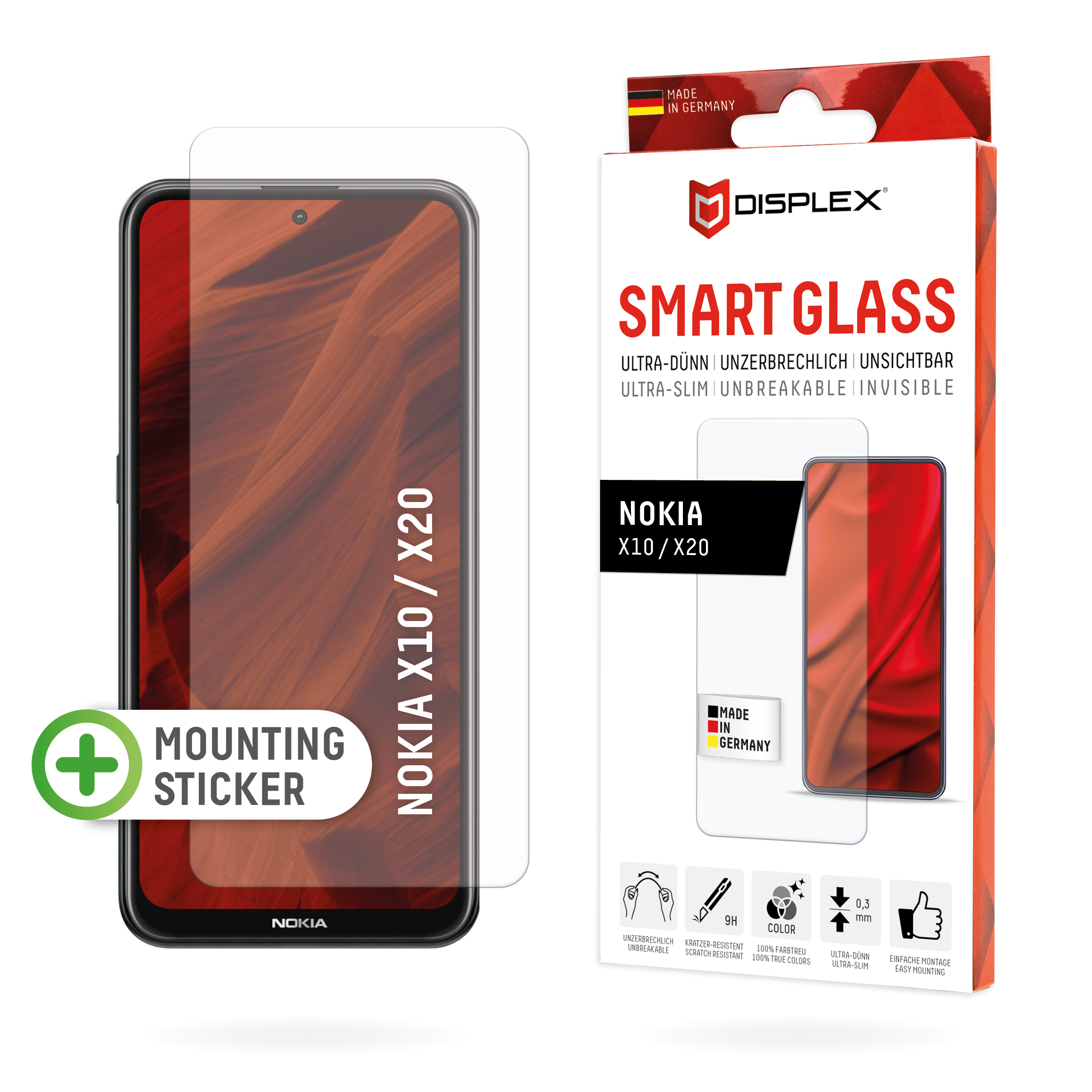 Displex Smart Glass Screen Protector for Nokia Devices