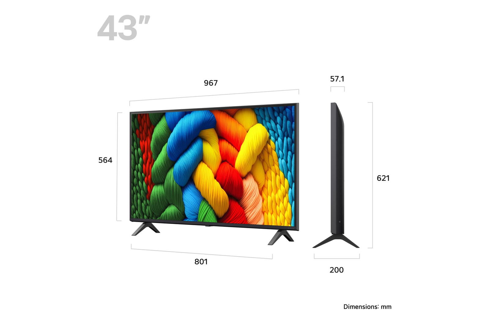 TV LG NanoCell AI 43NANO80A6B 43 4K Smart TV Wifi — photo 2