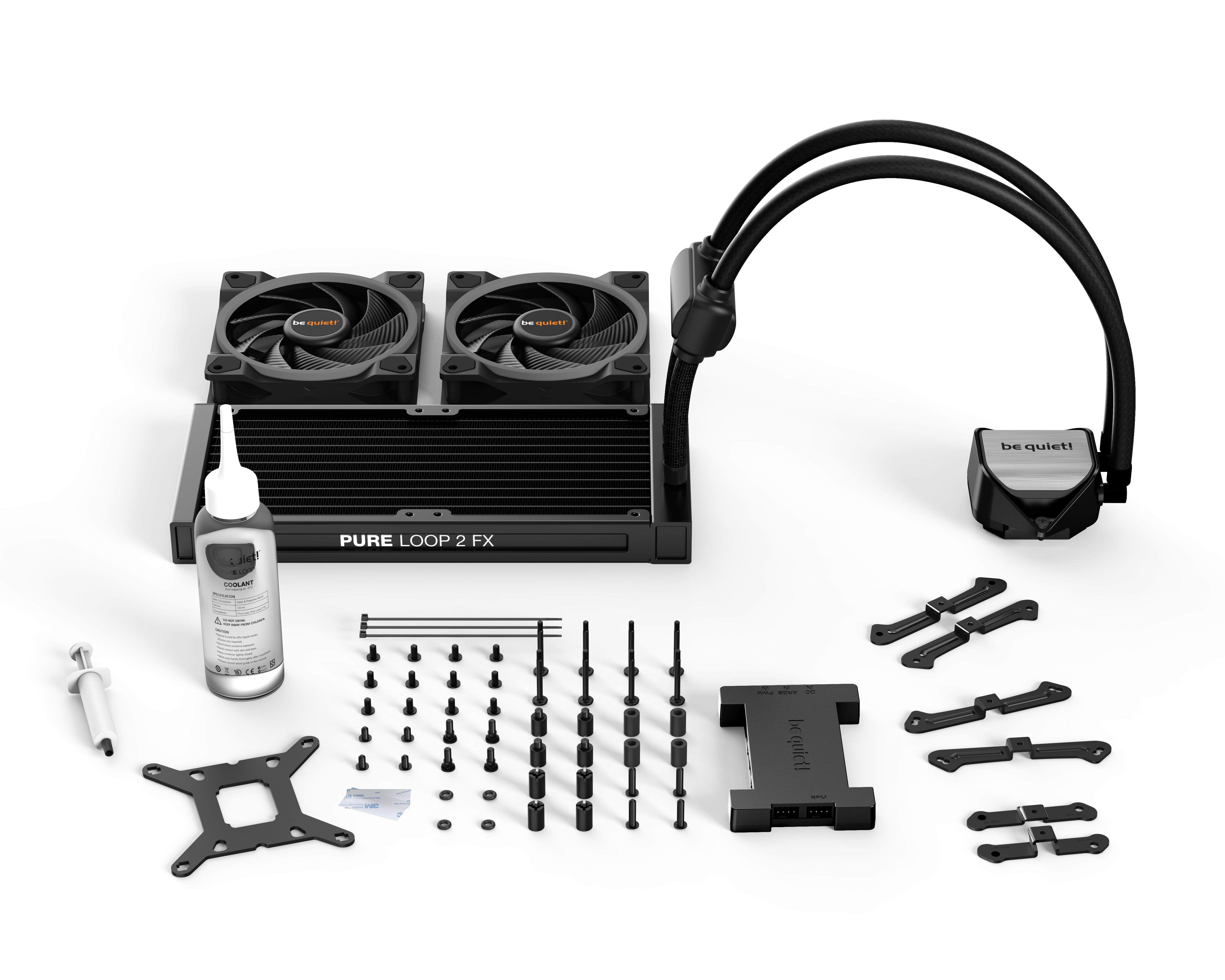 Enfriamiento Líquido be quiet! Pure Loop 2 FX - 2 Ventiladores - 2500 RPM - ARGB - Negro - BW013