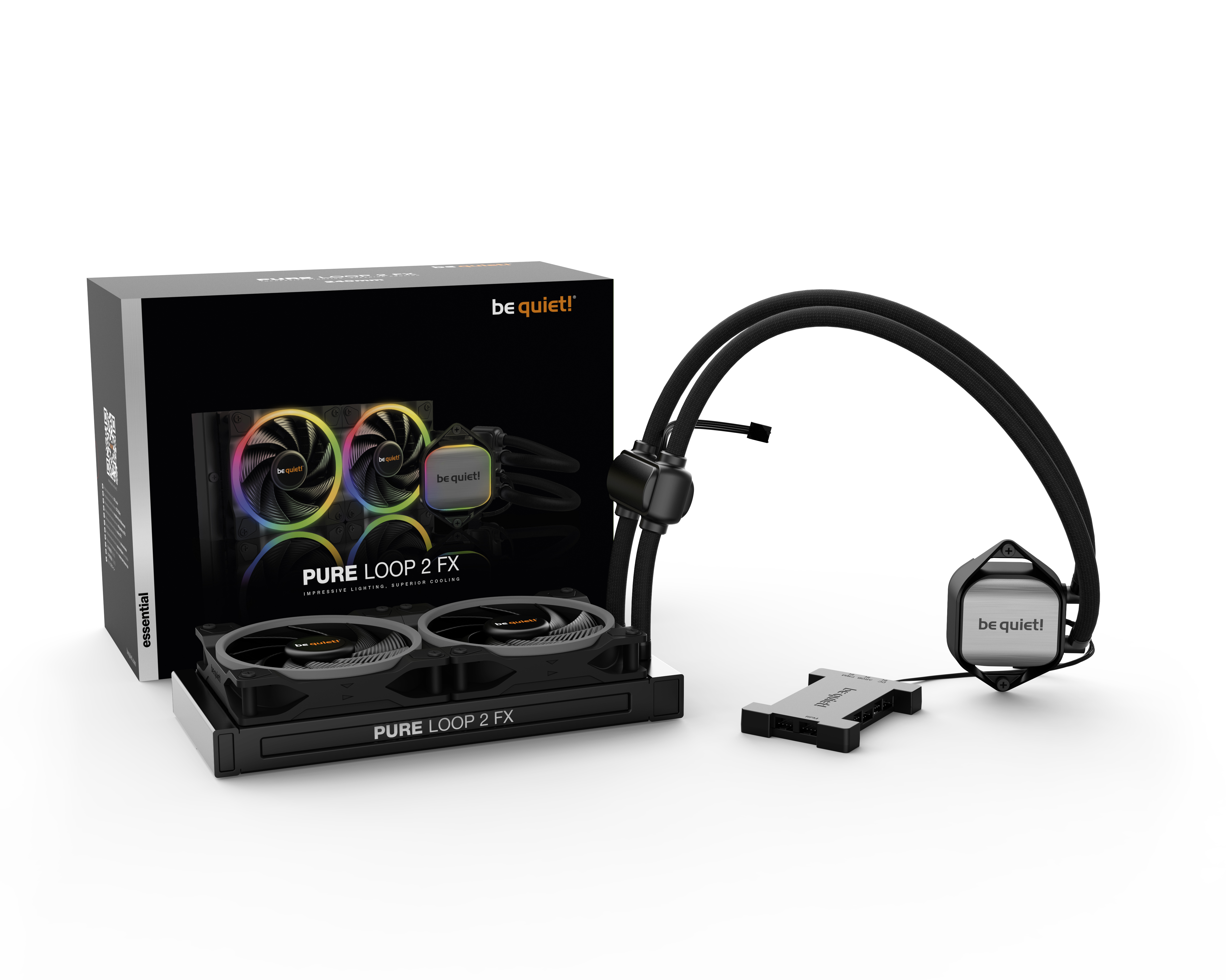 Enfriamiento Líquido be quiet! Pure Loop 2 FX - 2 Ventiladores - 2500 RPM - ARGB - Negro - BW013