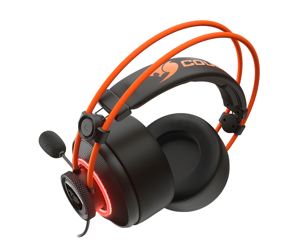 COUGAR 3H700U50C.0004 headphones/headset Wired Head-band Gaming Black, Orange – image 3
