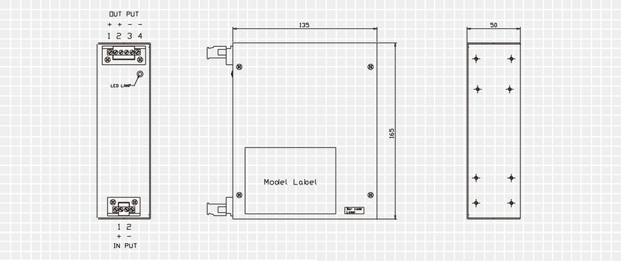 LevelOne Industrial Power Supply, 55VDC – image 2