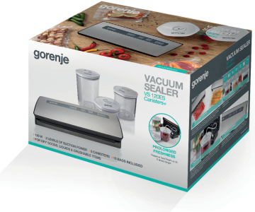 Resim Gorenje VS120ES Vakum Makinesi, 800 mbar, 120W, Gri