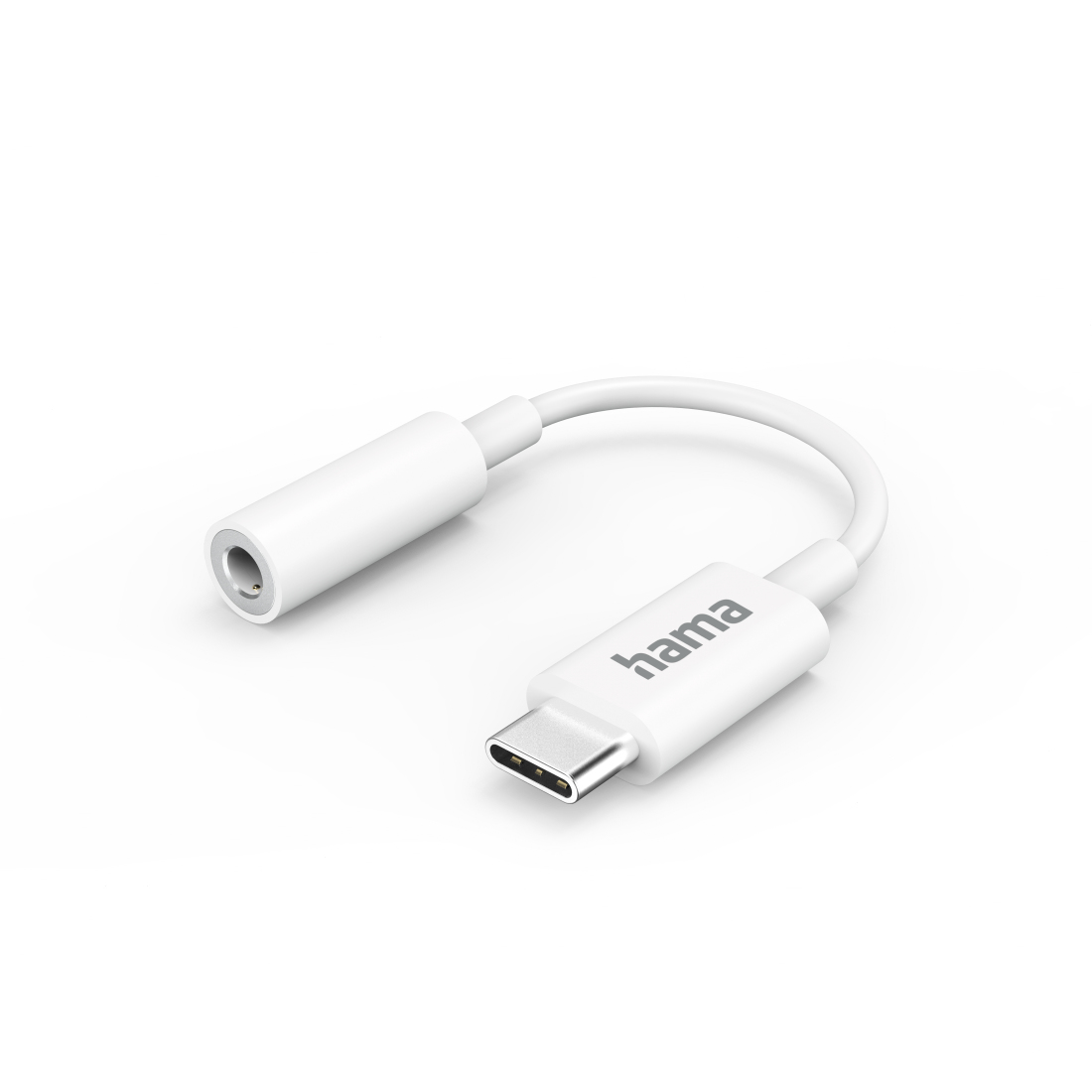 كابل صوت Hama 00201524 USB-C ذكر إلى 3.5 مم أنثى، أبيض
