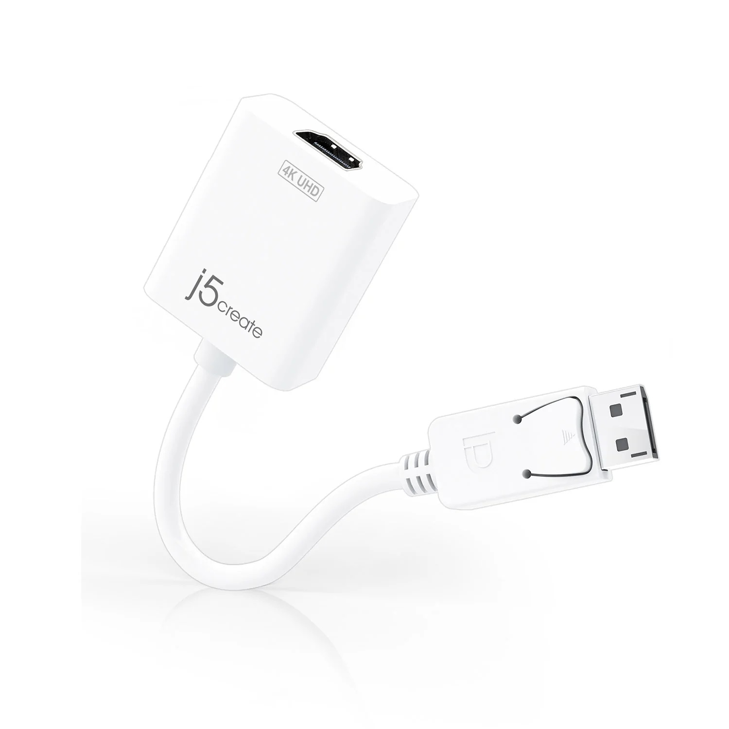 Resim j5create JDA158 DisplayPort - 4K HDMI Aktif Adaptör, Beyaz
