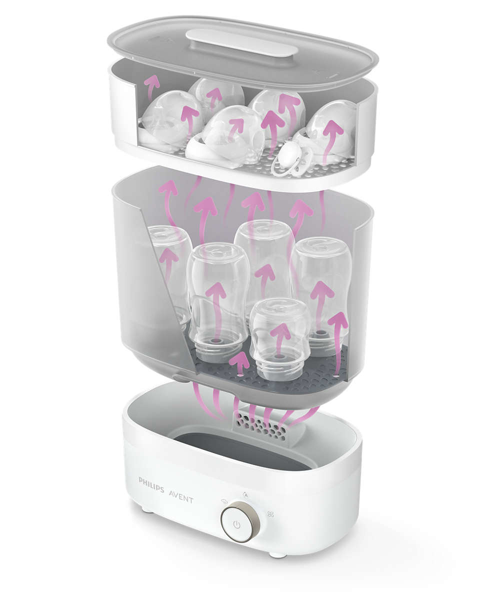 صورة Philips SCF293/00 معقم بالبخار 650 واط شفاف/أبيض
