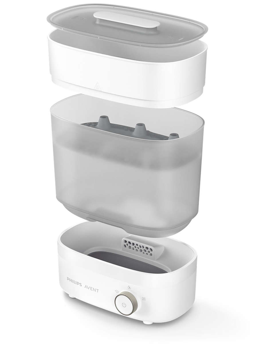 صورة Philips SCF293/00 معقم بالبخار 650 واط شفاف/أبيض