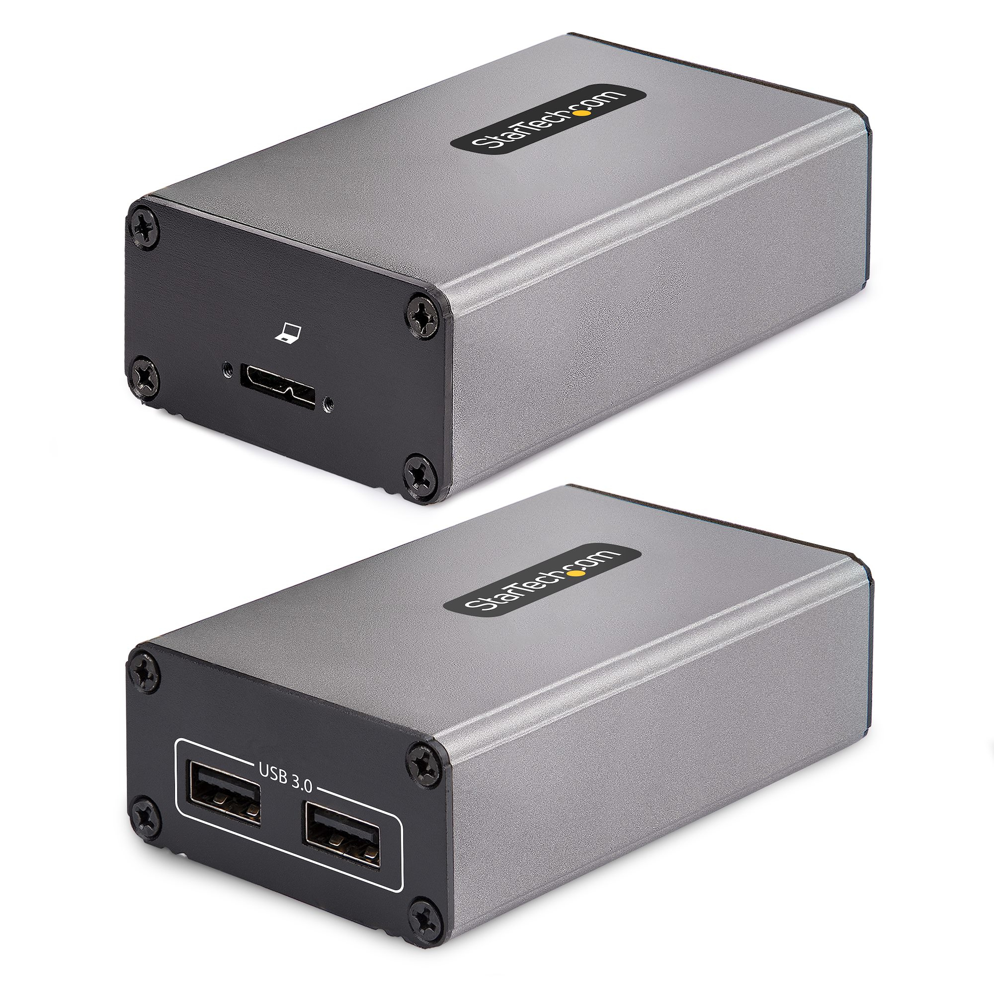 StarTech.com 2 portars USB 3.0-förlängare över OM3-fiber i multiläge - LC/LC - 2x 5Gbps USB-A-hubb - 350 m räckvidd - Slitstark fiberoptisk USB-förlängare - Optisk USB-förlängare