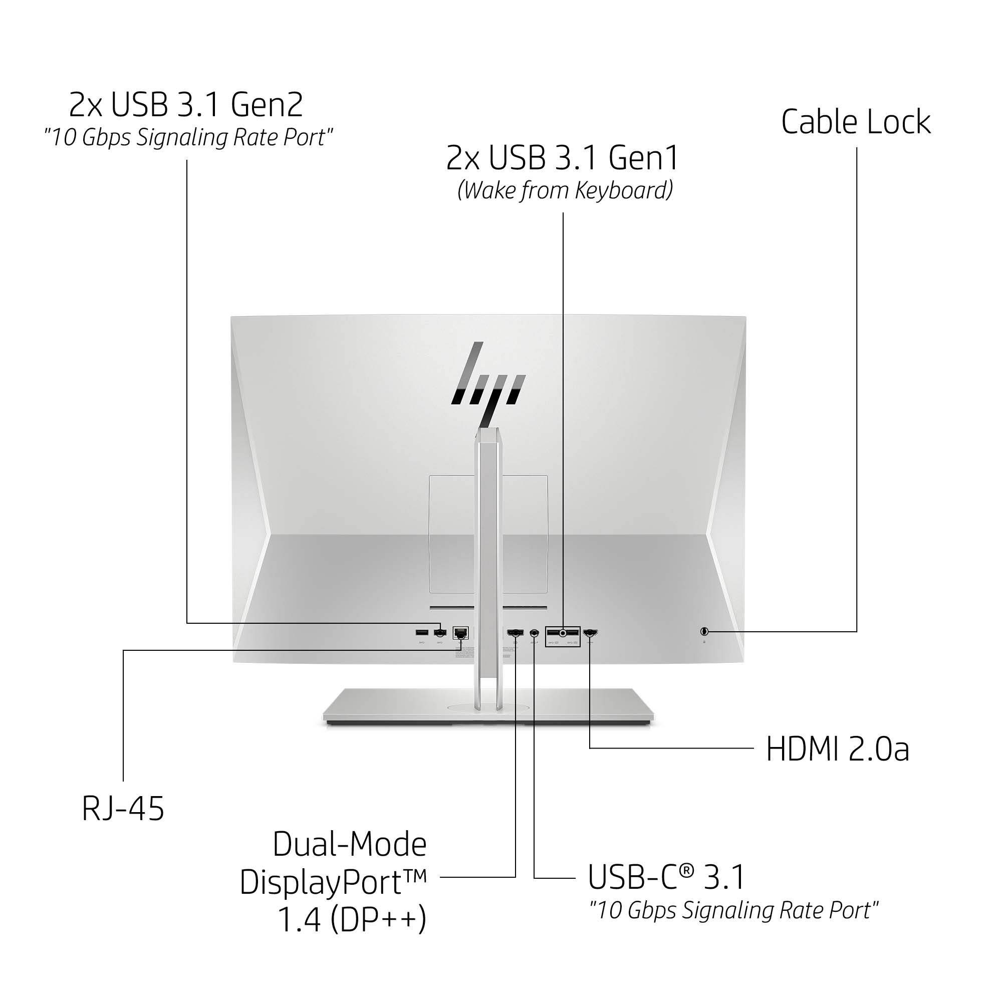 HP EliteOne 800 G6 Intel® Core™ i7 i7-10700 60.5 cm (23.8″) 1920 x 1080 pixels Touchscreen All-in-One PC 16 GB DDR4-SDRAM 512 GB SSD Windows 11 Pro Wi-Fi 6 (802.11ax) Silver image 37