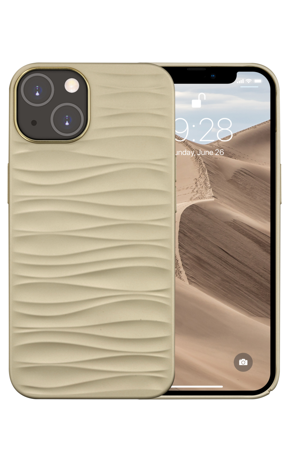dbramante1928 Dune - Back cover for mobile phone - 100% recycled plastic - sand - for Apple iPhone 14 Plus