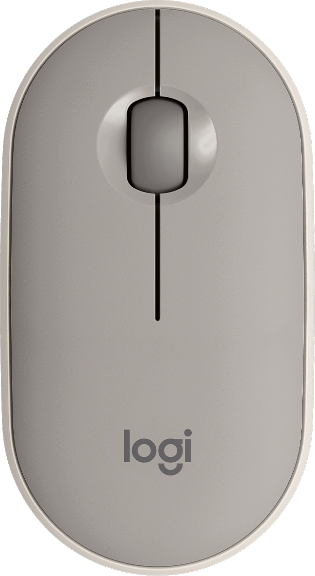Mouse logitech pebble m350 inalámbrico silencioso 1000dpi color almond milk