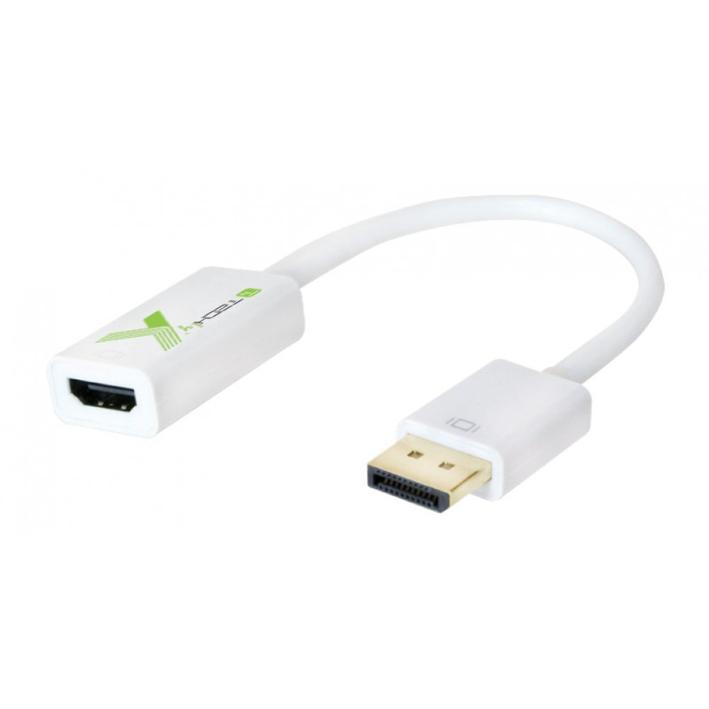 Techly IADAP DP-HDMIFP cavo e adattatore video 02 m DisplayPort HDMI Bianco