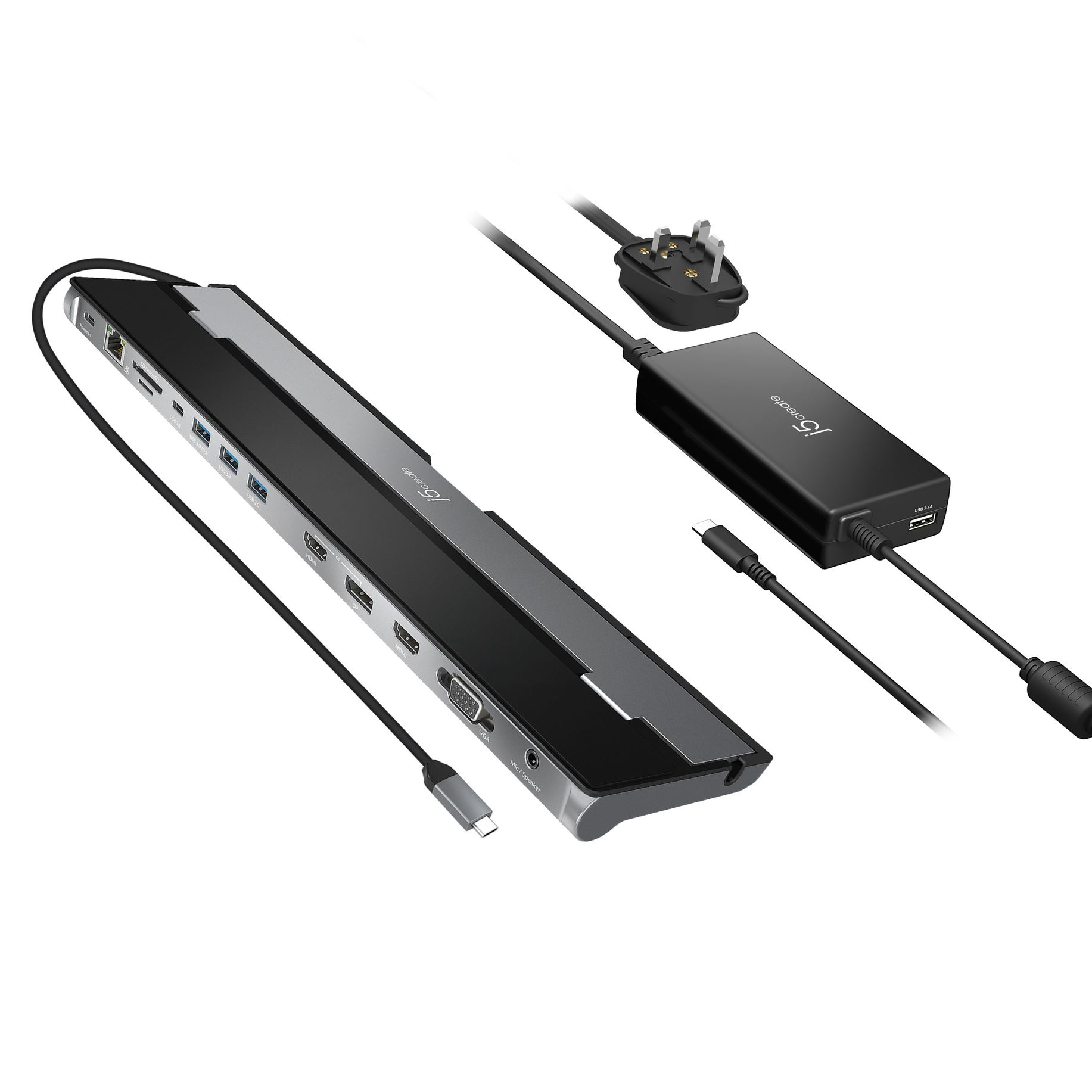 USB-C TRIPLE DISPLAY DOCKING STATION WITH 100W PD ADAPTER - U