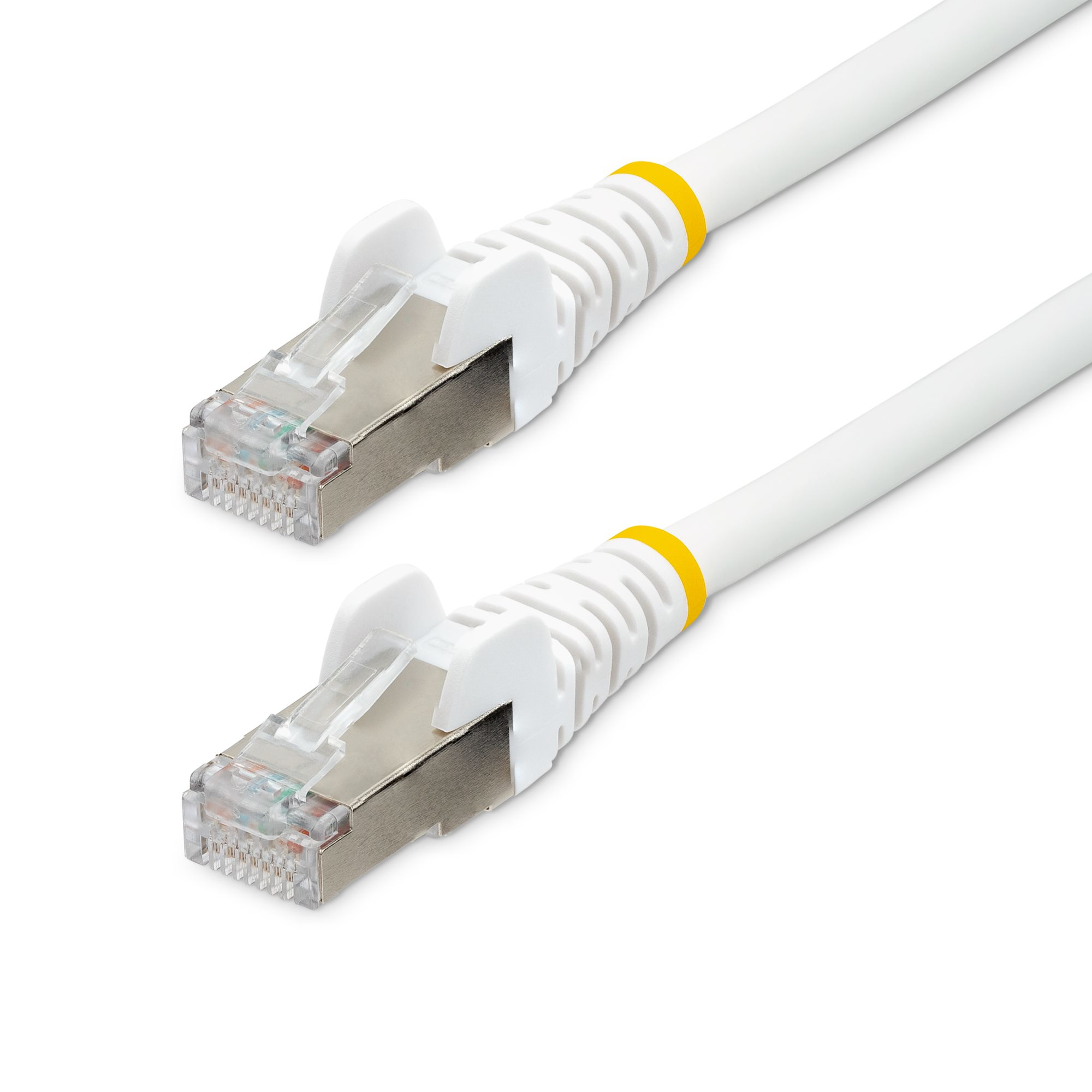 StarTech.com 7m CAT6a Ethernet Cable - White - Low Smoke Zero Halogen (LSZH) - 10GbE 500MHz 100W PoE++ Snagless RJ-45 w/Strain Reliefs S/FTP Network Patch Cord - Patch cable - RJ-45 (M) to RJ-45 (M) - 7 m - S/FTP - CAT 6a - IEEE 802.3bt - halogen-free, molded, snagless, stranded - white