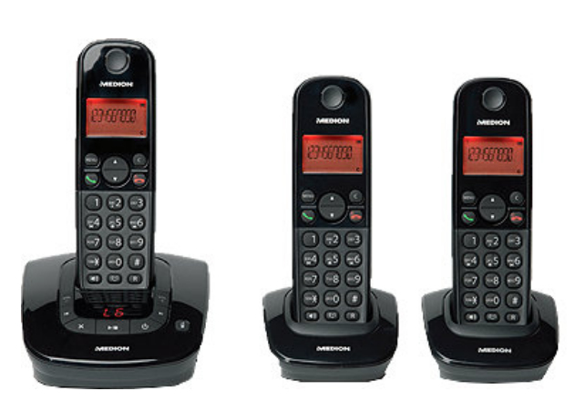 MEDION E63016 DECT telephone Caller ID Black