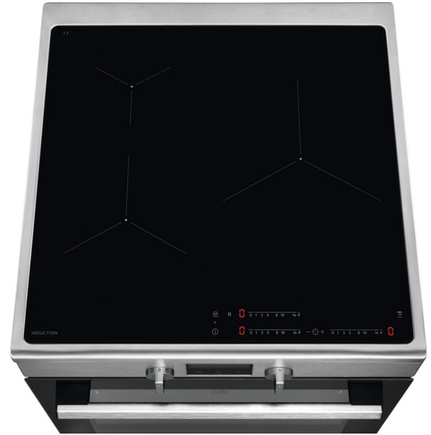 Electrolux LKI64850BX Freestanding cooker Electric Zone induction hob Stainless steel – image 2
