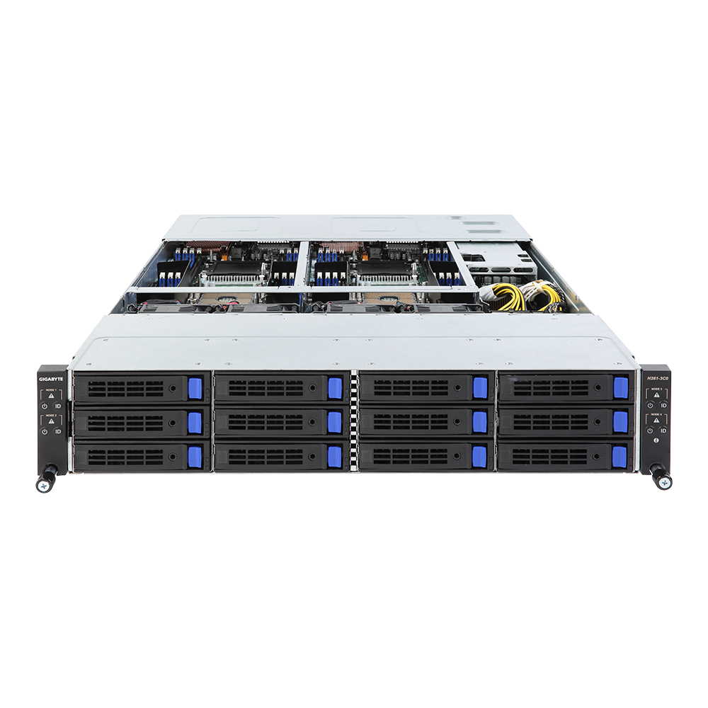 GIGABYTE H261-3C0 Intel® C621 LGA 3647 (Socket P) Rack (2U) Black, Grey – image 3