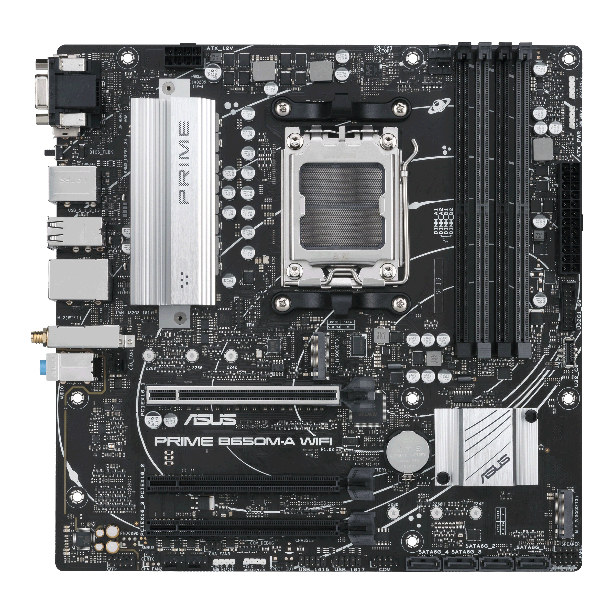 YY ASUS PRIME B650M-A WIFI AM5 B650/HDMI-DP-VGA/2xM.2/µATX