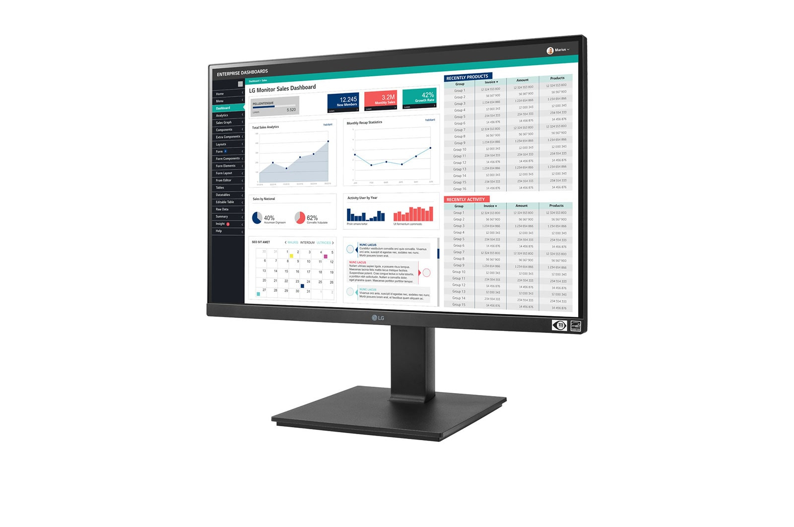LG 24BQ55WY-B computer monitor 61 cm (24″) 1920 x 1080 pixels Full HD Black image 2