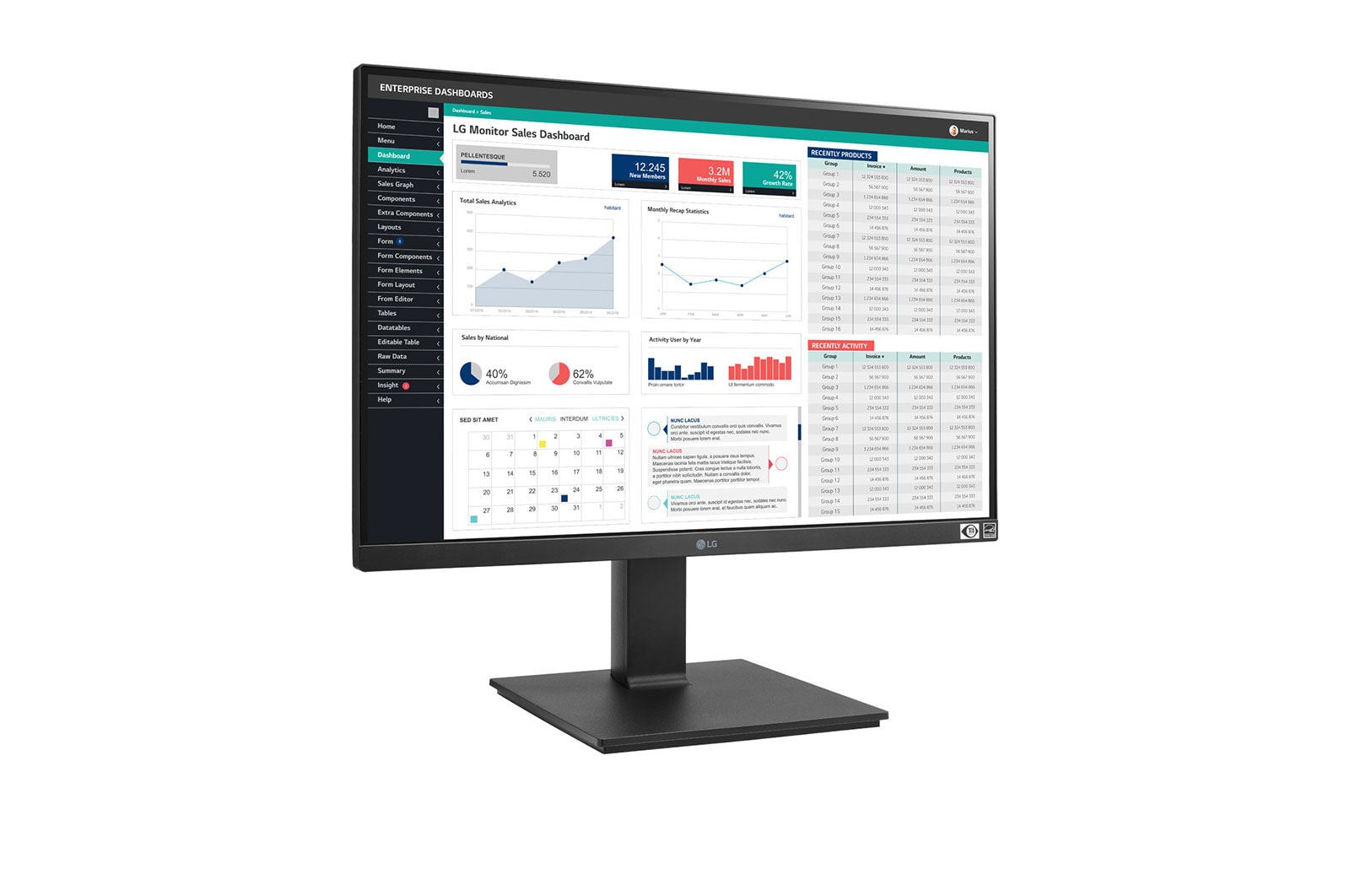 LG 24BQ55WY-B computer monitor 61 cm (24″) 1920 x 1080 pixels Full HD Black image 3