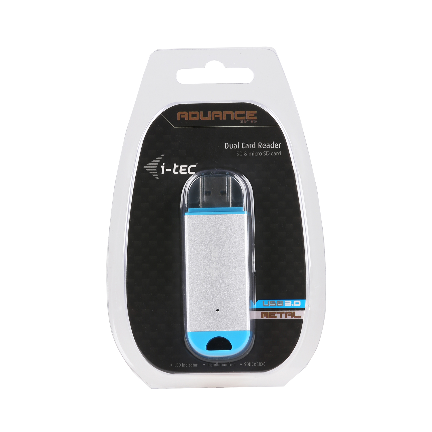 i-tec U3CRDUO-BL card reader USB 3.2 Gen 1 (3.1 Gen 1) Blue, Silver – image 7