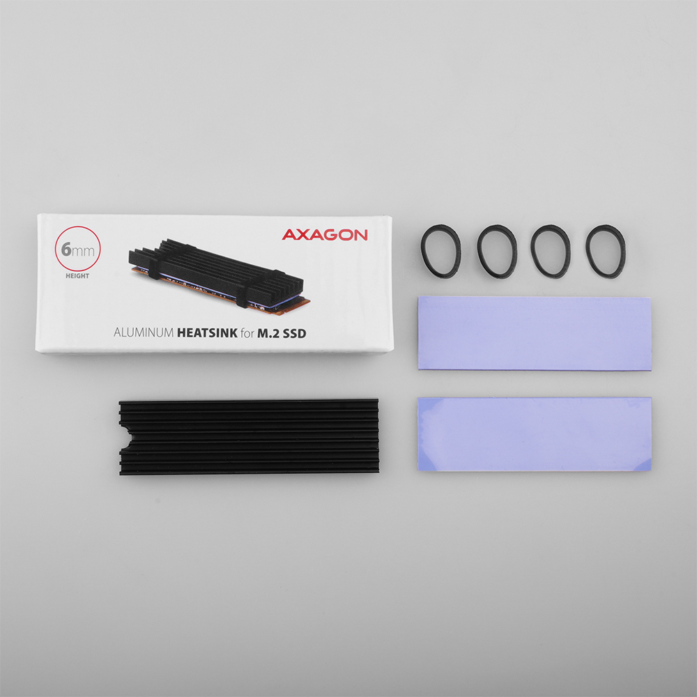 Axagon CLR-M2L6 Passive aluminum heatsink for all M.2 SSDs, size 2280, high – image 6
