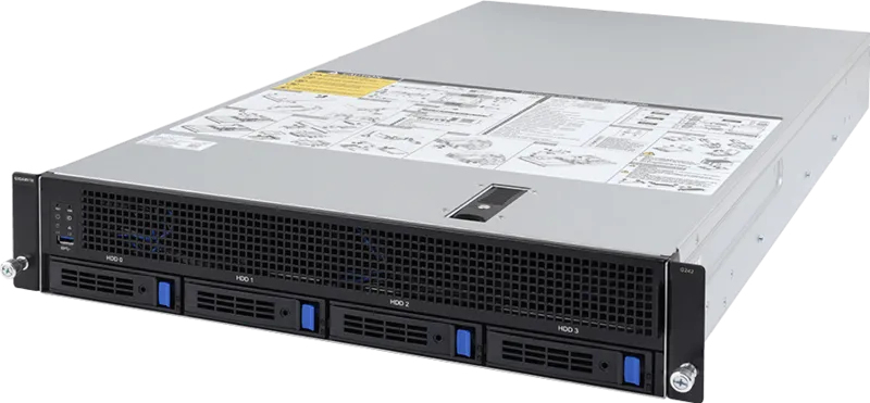 GIGABYTE G242-Z10 AMD SoC Socket SP3 Rack (2U) Black, Steel – image 6
