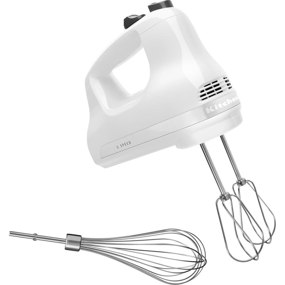 صورة خلاط يدوي KitchenAid 5KHM5110BWH - 85 واط، أبيض