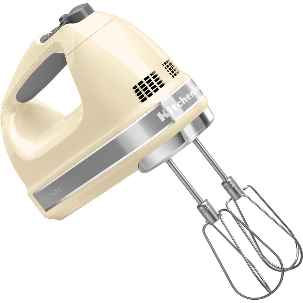 صورة خلاط يدوي KitchenAid 5KHM7210BAC - 85 واط، 7 سرعات، لوز/كريم