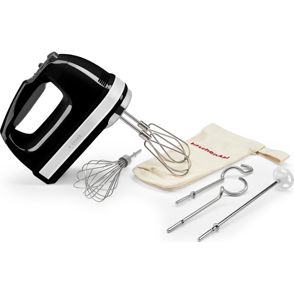 صورة خلاط يدوي KitchenAid 5KHM9212BOB - 9 سرعات، 1300 دورة في الدقيقة، 85 واط، أسود