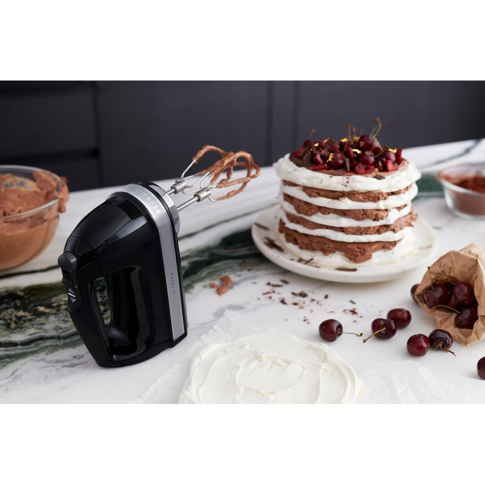 صورة خلاط يدوي KitchenAid 5KHM9212BOB - 9 سرعات، 1300 دورة في الدقيقة، 85 واط، أسود