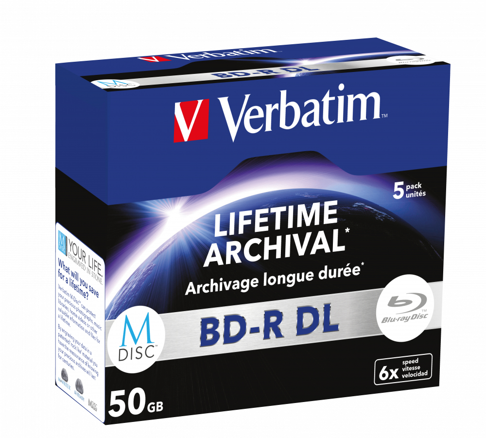 Verbatim MDISC BD-R DL 50 GB 5 pz