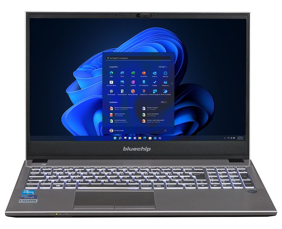 bluechip TRAVELline L15W17 IntelÂ® Coreâ„¢ i5 i5-1335U Computer portatile 39,6 cm (15.6") Full HD 16 GB DDR4-SDRAM 500 GB