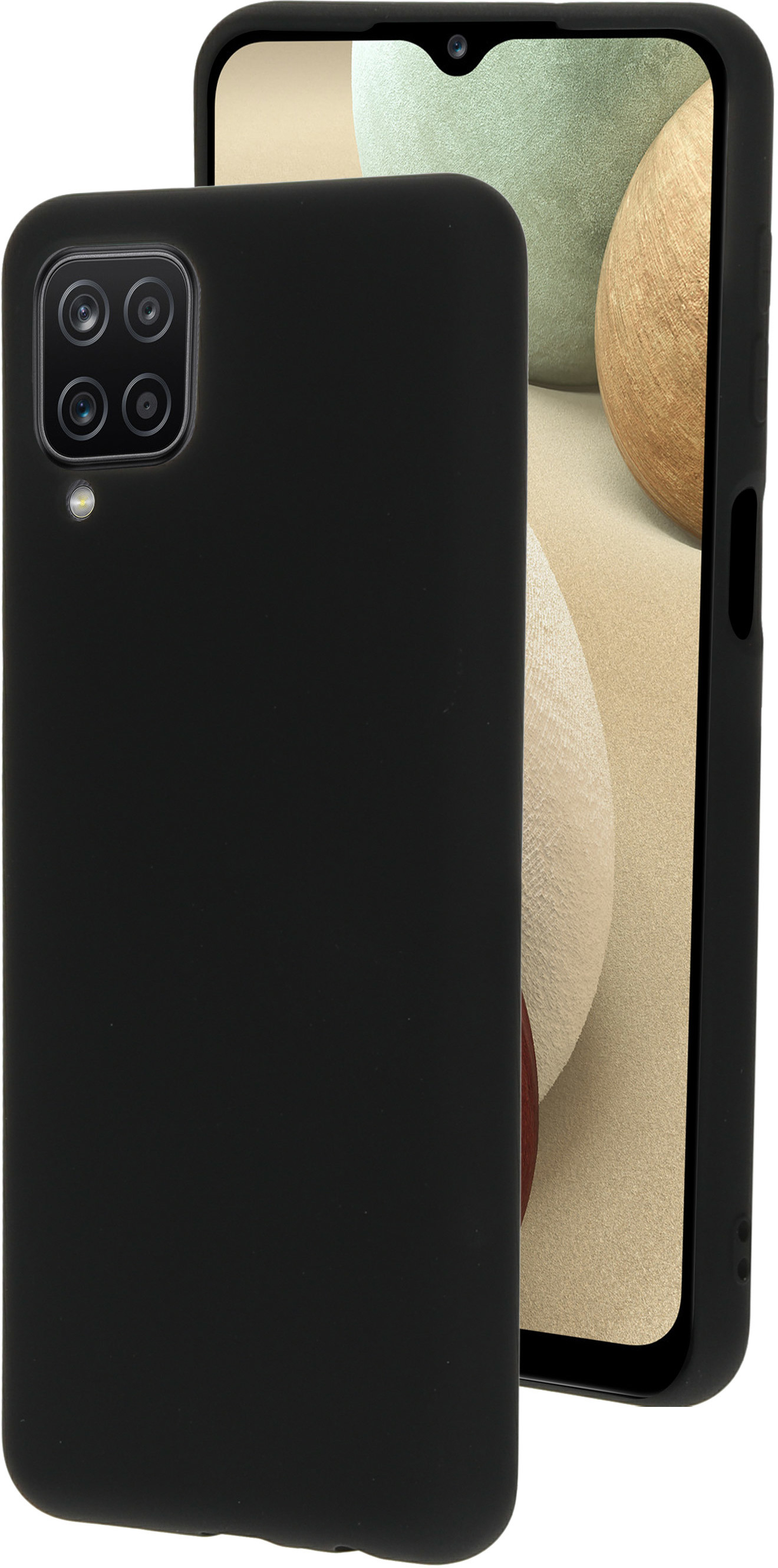 Mobiparts Silicone Cover Samsung Galaxy A12 (2021) Black – image 1