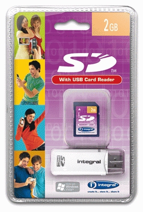 Integral 2GB SD + USB card reader – image 3