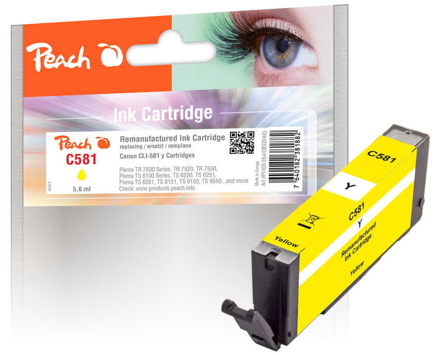 Peach 320445 ink cartridge 1 pc(s) Compatible Yellow