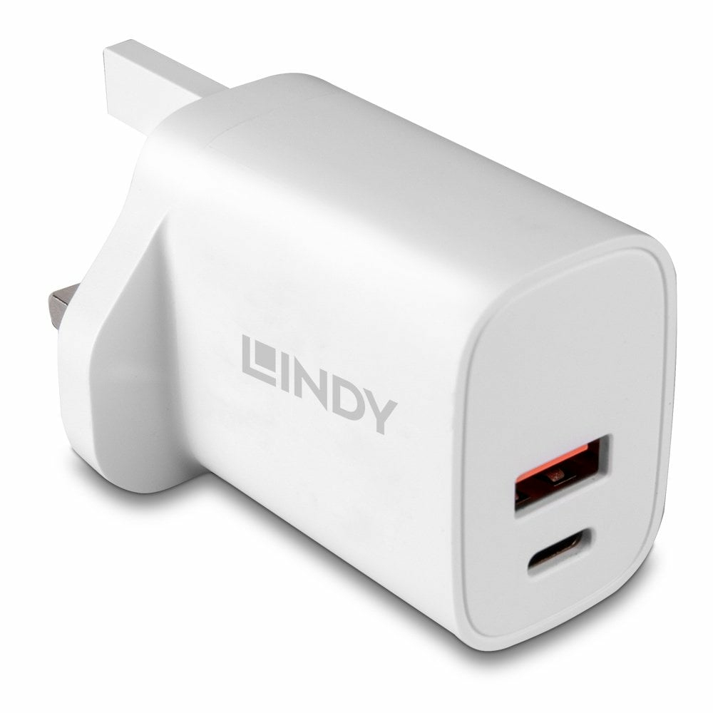 Lindy 20W USB Type A and C Charger – image 1