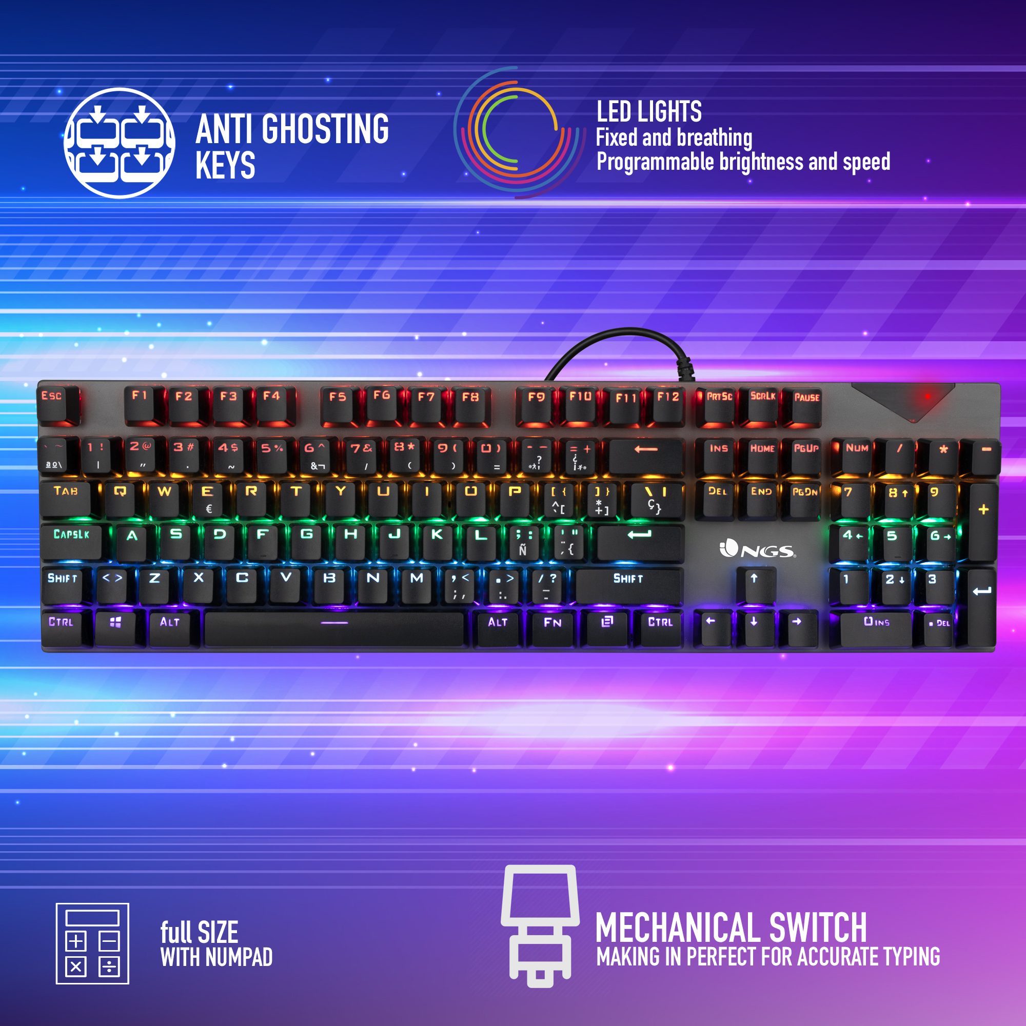 NGS GKX-500, QWERTY, ES – image 7