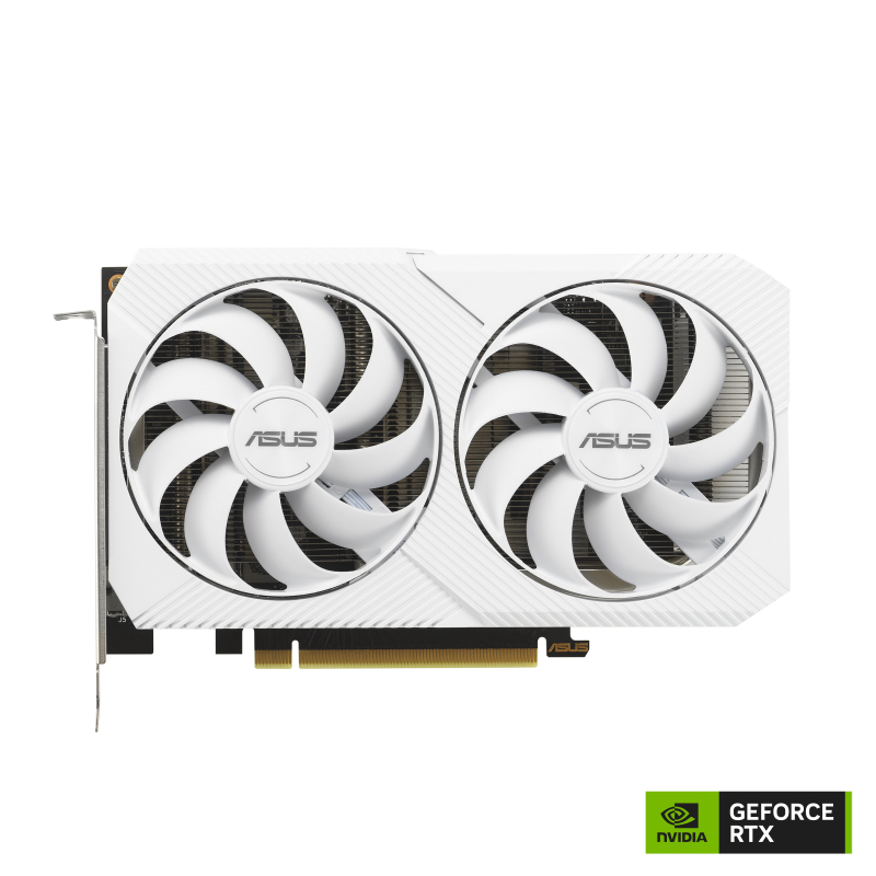 Tarjeta de Video ASUS Dual GeForce RTX 3060 White Edition - 8GB - 192-bit - PCI-E 4.0 - GDDR6 - HDMI - DisplayPort - DUAL-RTX3060-O8G-WHITE
