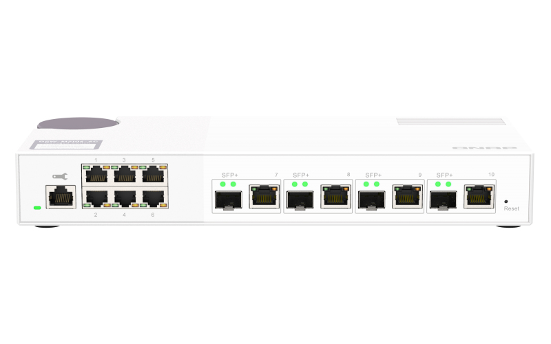 QNAP QSW-M2106-4C nätverksswitchar hanterad L2 2.5G Ethernet (100/1000/2500) Vit