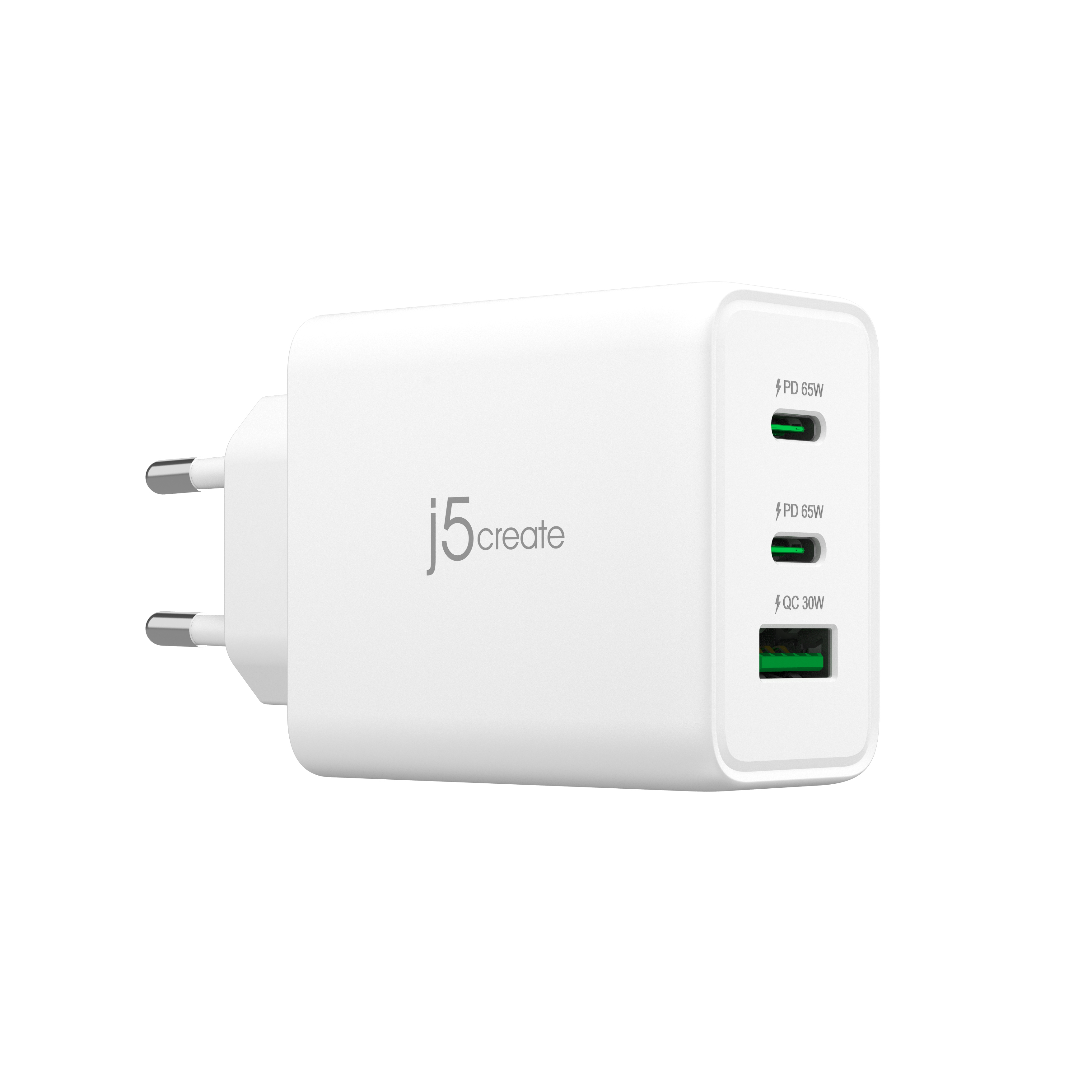 j5create JUP3365E-EN 65W GaN USB-C® 3-portars laddare - EU