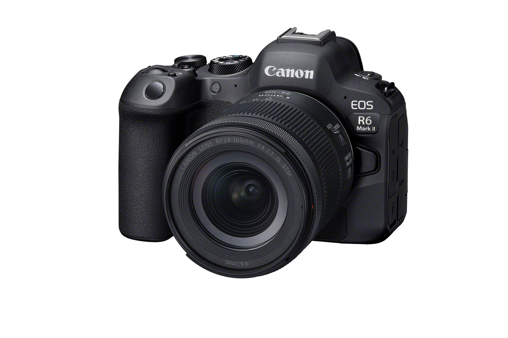 CANON EOS R6 Mark II Body mit Objektiv RF 24-105mm F4-7.1 IS STM Kit, Spiegellose Systemkamera, 7,5 cm Display Touchscreen, WLAN