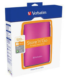 Verbatim Store 'n' Go USB 2.0 Portable Hard Drive 500GB Hot Pink – image 9