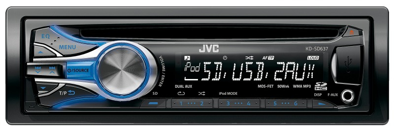 JVC KD-SD637EE car media receiver Black