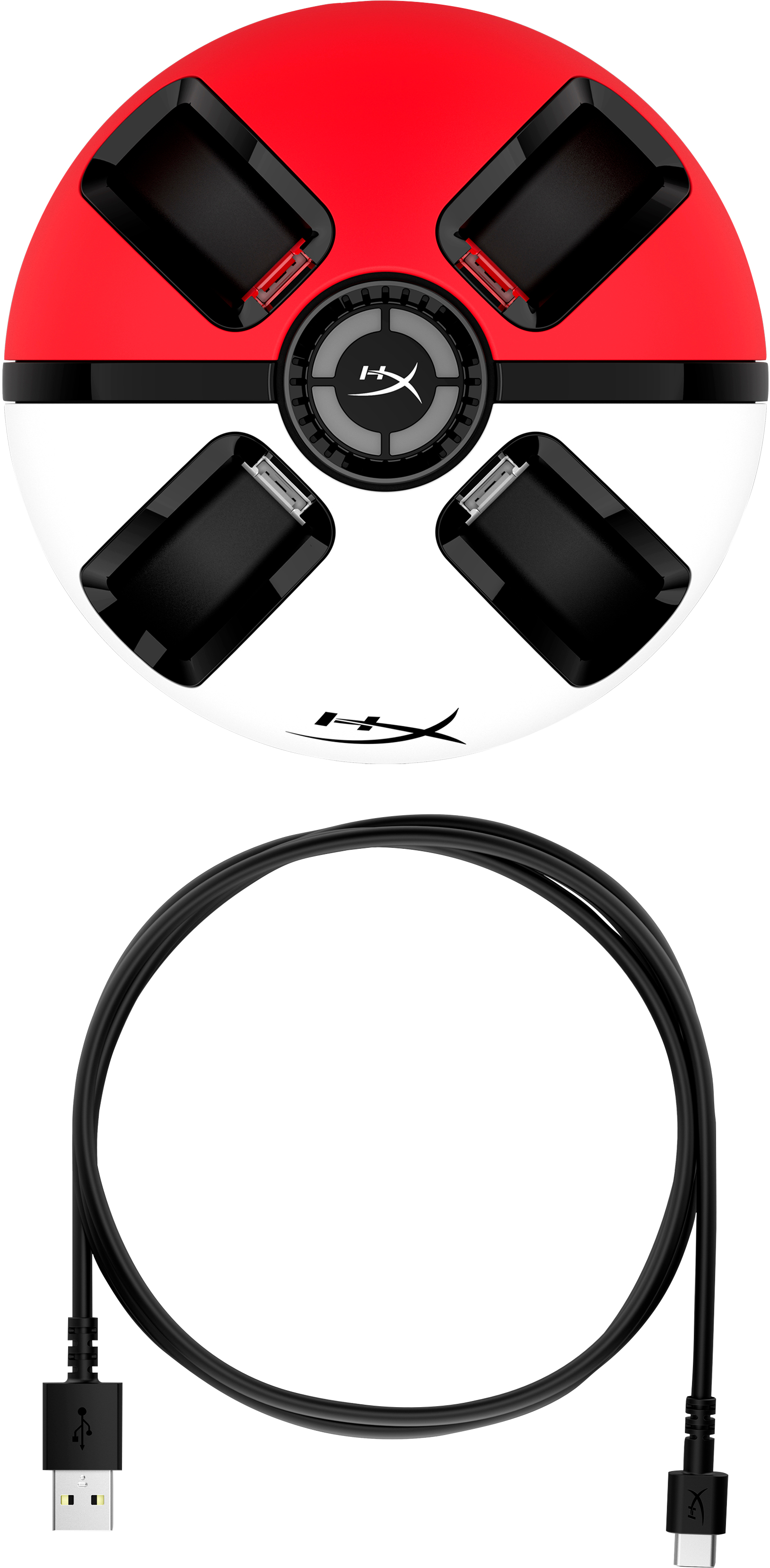 Resim HyperX ChargePlay Quad 2 USB Oyun Kumandası Şarj Cihazı - Kırmızı/Beyaz